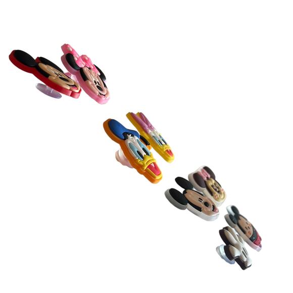 Mickey Mouse SHOE CHARMS 8pc for Croc Clogs Zip Bags Donald Duck Minnie Mouse - Picture 2 of 6
